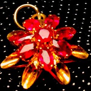 18k Burmese Red Spinel Vintage Pendant